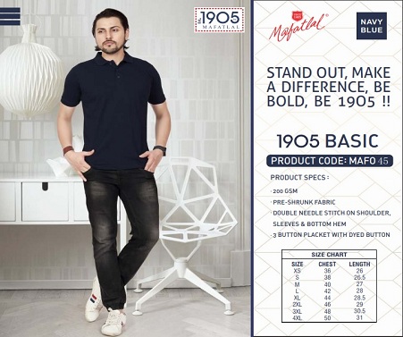 T-shirt Mafat Lal Manufacturers in Delhi, T-shirt Mafat Lal Suppliers