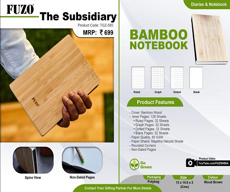 Fuzo Bamboo Notebook Manufacturers in Delhi, Fuzo Bamboo Notebook Suppliers